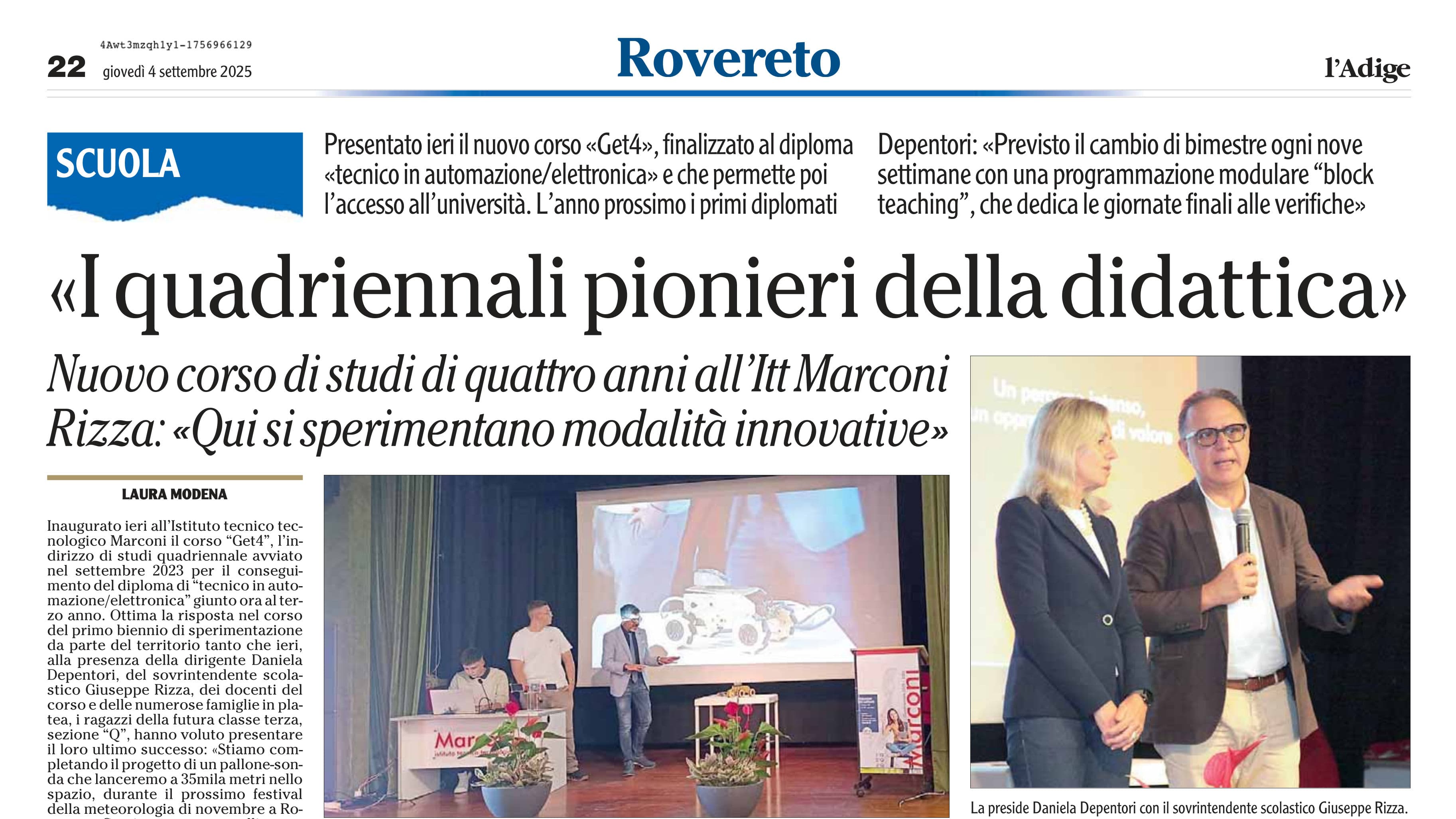 Quadriennale: Apertura anno scolastico